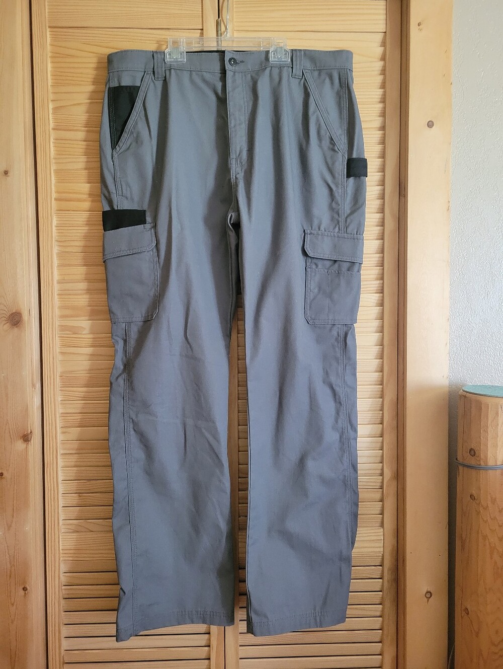 Wrangler Riggs Workwear Pants Men 52‎ x 30 Grey Ripstop Relaxed Fit Ranger Cargo